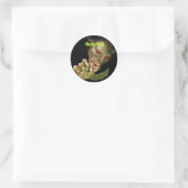 Het Man van Boogie gaat je halen. Ronde Sticker (Tas)