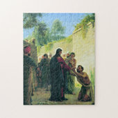 Het Man van Carl Bloch voor blinden genezen Legpuzzel (Verticaal)