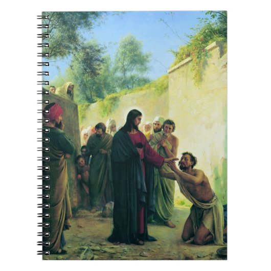 Het Man van Carl Bloch voor blinden genezen Notitieboek (Voorkant)