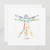 Het Man van de Anatomie van DaVinci in Kleuren Kaart (Voorkant / Achterkant)