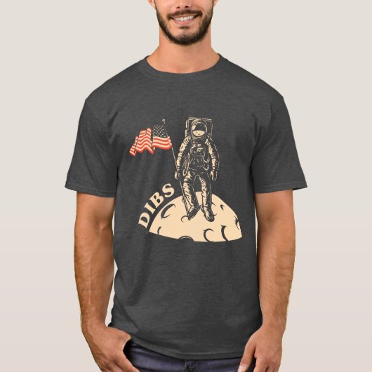 Het Man van de Dui in de Moon Mannen T-shirt (Voorkant)