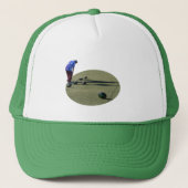 Het Man van de Gemelde Bowler genoemd Dichte Vraag Trucker Pet (Voorkant)