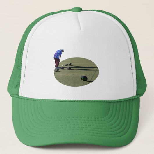 Het Man van de Gemelde Bowler genoemd Dichte Vraag Trucker Pet (Voorkant)