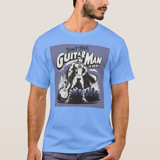 Het man van de gitaar is hier t-shirt (Voorkant)