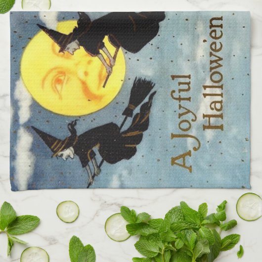 Het Man van de heks vliegt in de maan Theedoek (Gevouwen)