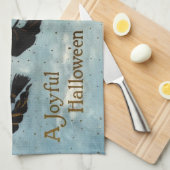 Het Man van de heks vliegt in de maan Theedoek (Quarter Fold)