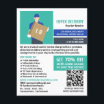 Het Man van de koerierslevering, de koeriersdienst Flyer<br><div class="desc">Het Man van de koerierslevering,  de Koeriersdienst Adverteren Flyer door de Visitekaartje-opslag.</div>