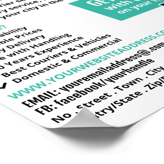 Het Man van de koerierslevering, de koeriersdienst Poster (Hoek)