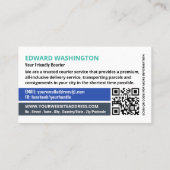 Het Man van de koerierslevering, de koeriersdienst Visitekaartje (Achterkant)