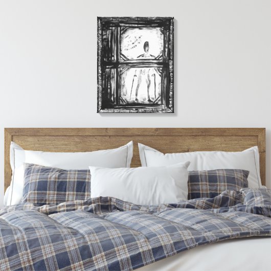 Het Man van de Krimpte Canvas Afdruk (Insitu (Slaapkamer))