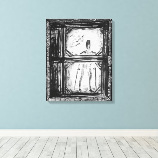 Het Man van de Krimpte Canvas Afdruk (Insitu (Houten vloer))