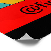 Het Man van de kruk, voegt tekst toe, geeft uit Poster (Hoek)