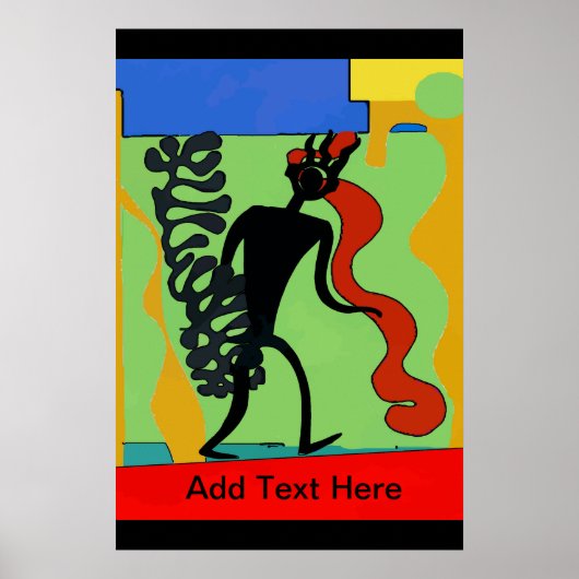 Het Man van de kruk, voegt tekst toe Poster (Voorkant)