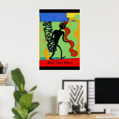 Het Man van de kruk, voegt tekst toe Poster (Thuiskantoor)