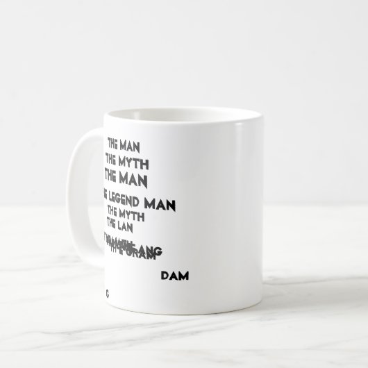 het man van de man zelf koffiemok (Voorkant links)