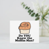het man van de muffin briefkaart (Staand voorkant)