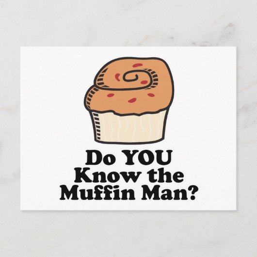 het man van de muffin briefkaart (Voorkant)