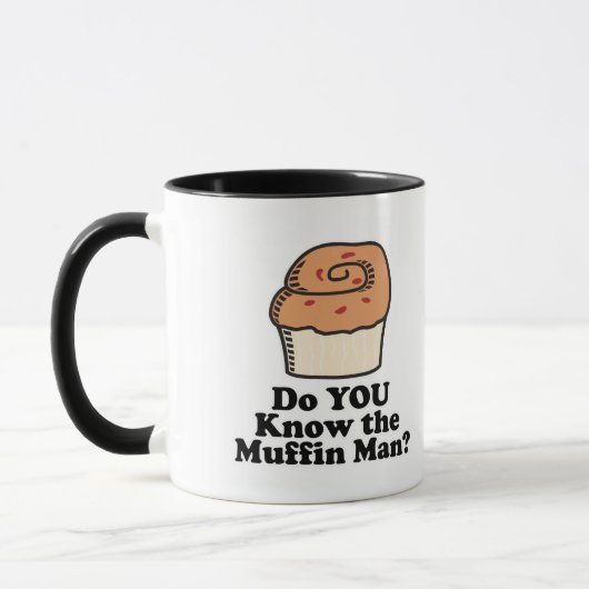 het man van de muffin mok (Links)