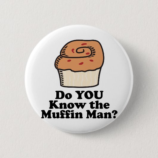 het man van de muffin ronde button 5,7 cm (Voorkant)