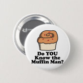 het man van de muffin ronde button 5,7 cm (Voorkant /achterkant)