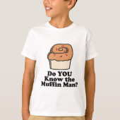 het man van de muffin t-shirt (Voorkant)