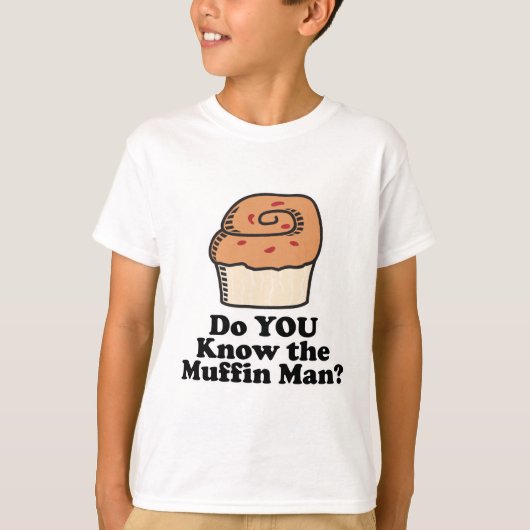 het man van de muffin t-shirt (Voorkant)