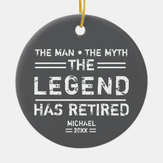 Het Man van de Münde Legende heeft gepersonaliseer Keramisch Ornament (Voorkant)