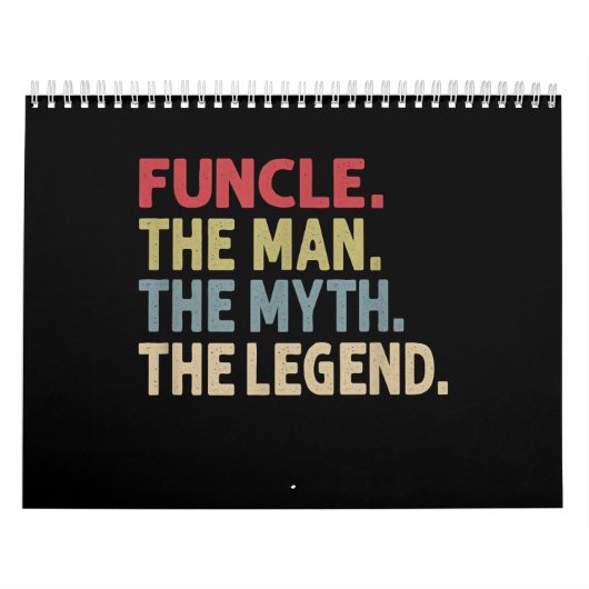 Het Man van de Myth de Legend Funny Kalender (Hoes)
