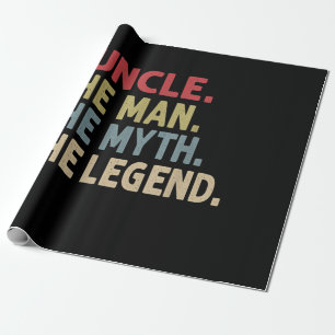 Het Man van de Myth de Legende schimmen Oom Gift Cadeaupapier