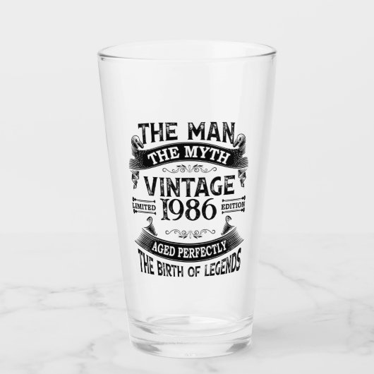 Het Man van de Myth  Edition Glass Cup Glas (Voorkant)
