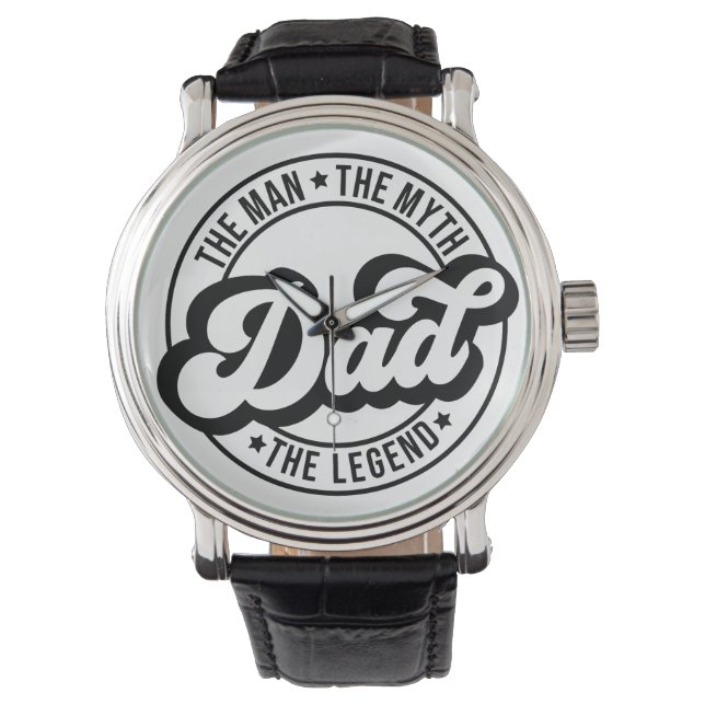 Het man van de mythe van de legende vader vader va horloge (Voorkant)