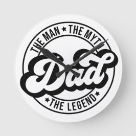 Het man van de mythe van de legende vader vader va ronde klok