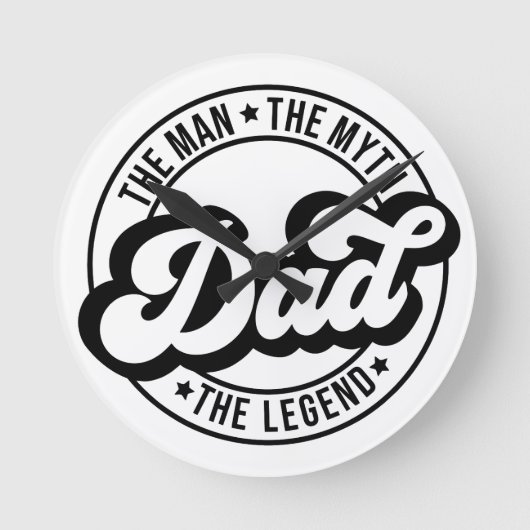 Het man van de mythe van de legende vader vader va ronde klok (Voorkant)