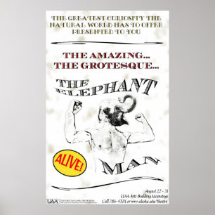 Het Man van de olifant Poster