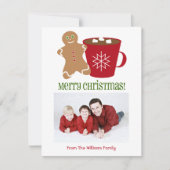 Het Man van de peperkoek & de Hete Foto van Feestdagenkaart (Voorkant)