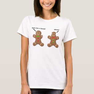 Het Man van de peperkoek geeft me een Hand Grappig T-shirt