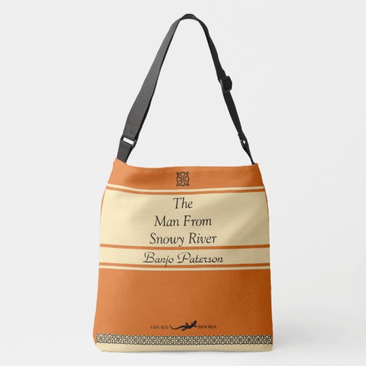 Het Man van de Snowy River Retro Book Hoesje Bag Crossbody Tas (Achterkant)