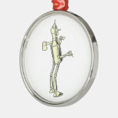 Het Man van de Tin -  Illustratie Metalen Ornament (Links)
