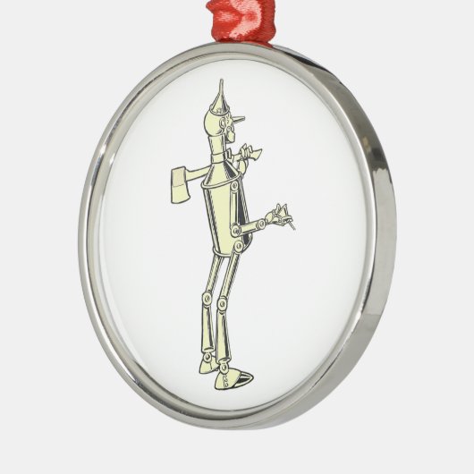 Het Man van de Tin -  Illustratie Metalen Ornament (Links)