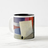 Het Man van de Zetel, of de Architect Tweekleurige Koffiemok (Voorkant links)