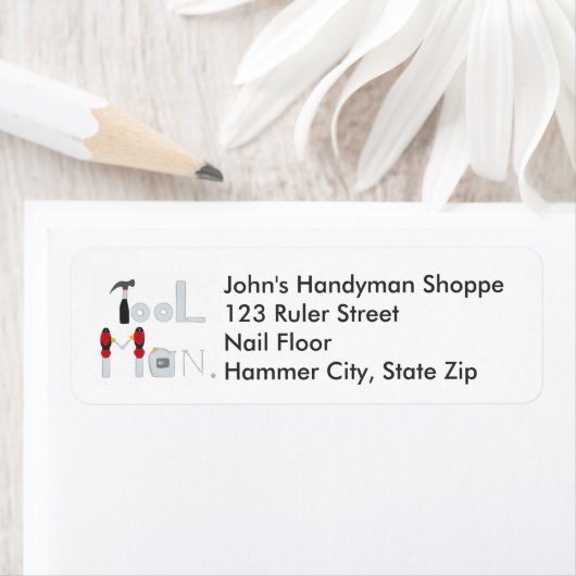 Het Man van het hulpmiddel dat met de Etiketten va (Insitu)