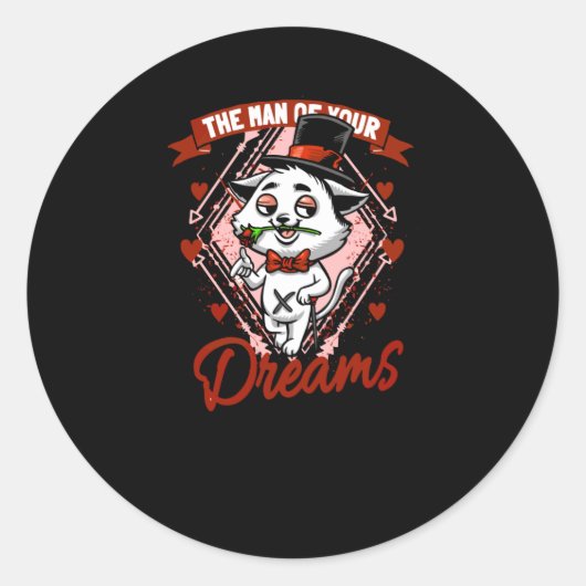 Het Man van je dromen Ronde Sticker (Voorkant)
