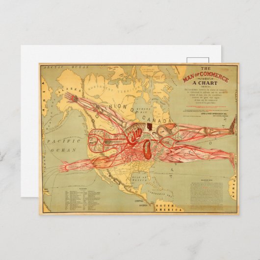 Het Man van Koophandel van de Verenigde Staten (18 Briefkaart (Voorkant / Achterkant)