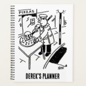 Het Man van Lollipop Slict een Planner van Pizza (Voorkant)