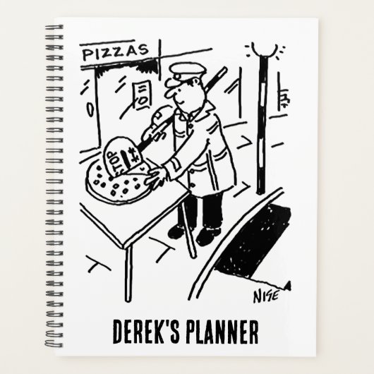 Het Man van Lollipop Slict een Planner van Pizza (Voorkant)