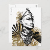 Het Man van Maasai van de Leeuw Briefkaart (Voorkant / Achterkant)