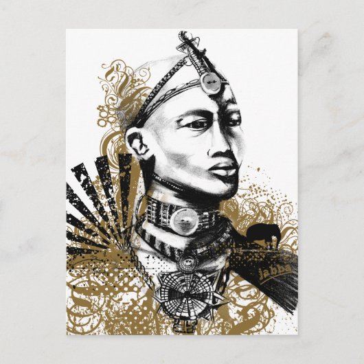 Het Man van Maasai van de Leeuw Briefkaart (Voorkant)