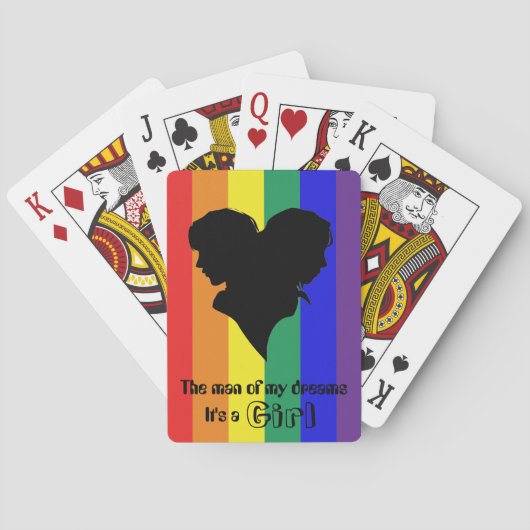 Het man van mijn dromen is een meisje pokerkaarten (Achterkant)