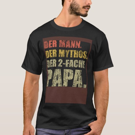 Het Man van Myth of the Double Dad met Twins 2 Chi T-shirt (Voorkant)