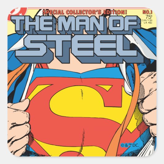 Het Man van Steel #1 Collector's Edition Vierkante Sticker (Voorkant)